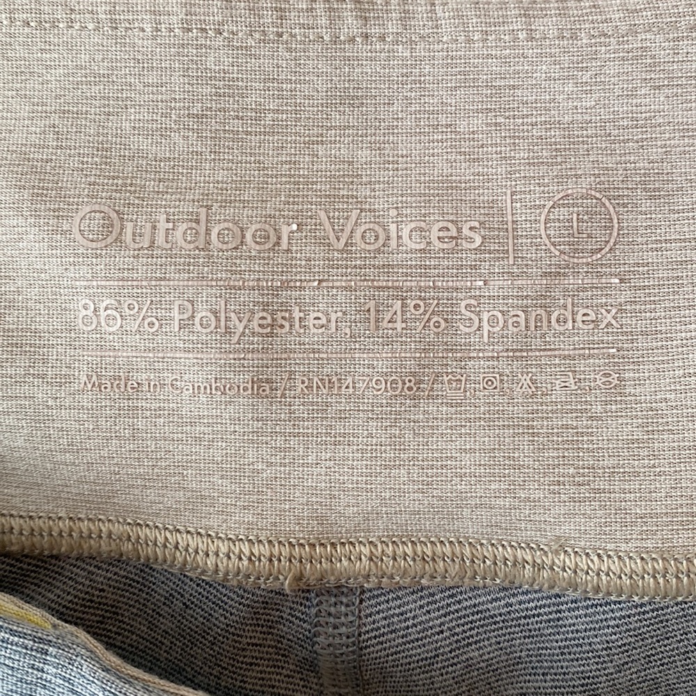 Outdoor Voices Gray and Yellow Leggings - Picture 3 of 9